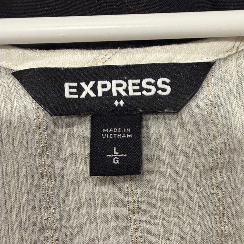 Express Ivory Ruffle Blouse - Picture 2 of 2